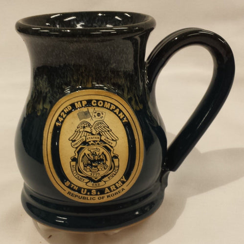142nd Military Police Company Handmade Ceramic 22 Oz Potbelly Stein