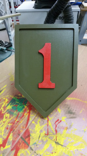 1st Infantry Division 12, 18 and 24 inch Handmade Wall Plaques