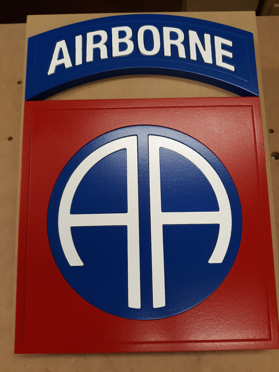 82nd Airborne Division Flush Inlay Handmade Wall Plaque 12, 18 or 24 inches