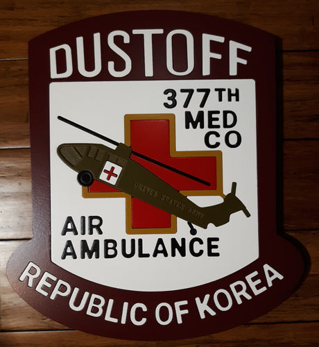 377th Med Company Air Ambulance (Handmade Wall Plaque)