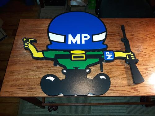 MP Helmet Guy 24 x 28 inch Handmade Wall Plaque