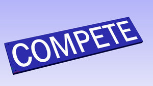 COMPETE Sign 8" x 32"