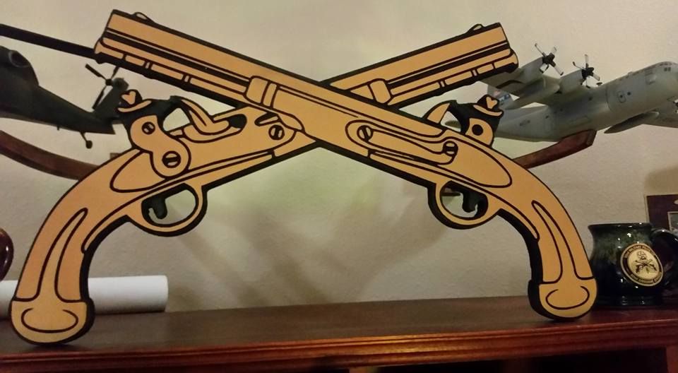 U.S. Army Military Police Cross Pistols 24 Inch Wall Plaque